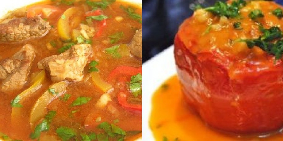 Meniu Ciorba de Vacuta si Ardei Umpluti cu Amestec Porc-Vita