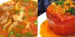Meniu Ciorba de Vacuta si Ardei Umpluti cu Amestec Porc-Vita