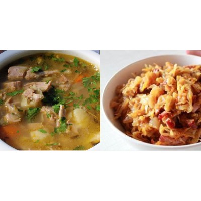 Meniu Ciorba de Curcan si Varza cu Carne de Porc