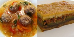 Meniu Ciorba de Perisoare si Musaca de Vinete cu Carne de Vita