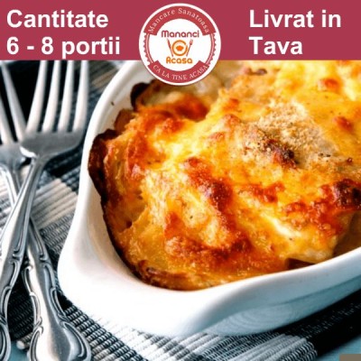 Comanda Cartofi la cuptor cu brânză și șuncă – livrare la oală
