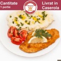 Snitel de pui cu piure de cartofi