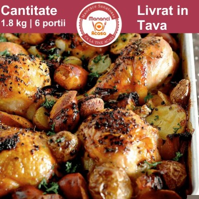 Comanda Pui la cuptor cu chorizo și cartofi 