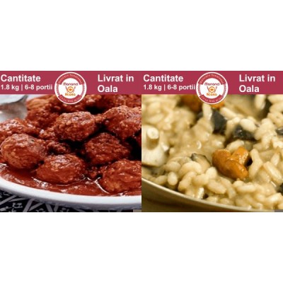 Meniu Chiftele de Porc Marinate si Pilaf cu Ciuperci
